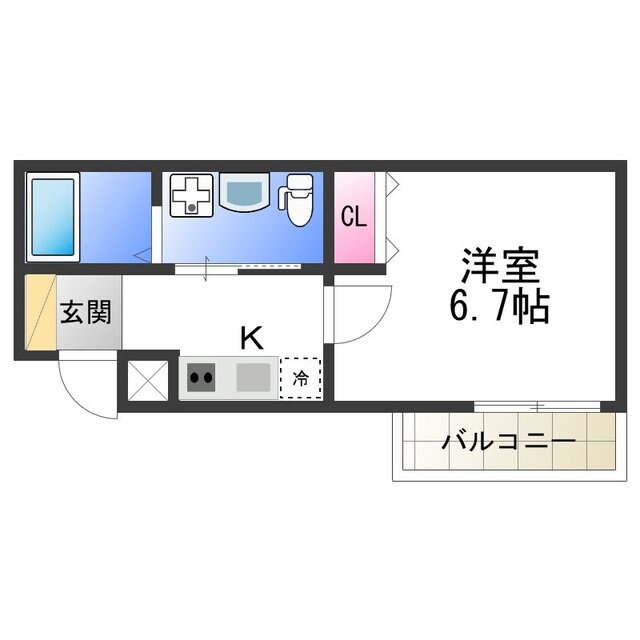 WING住之江の物件間取画像