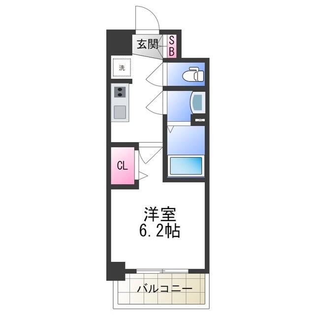 スプランディッド天王寺DUEの物件間取画像