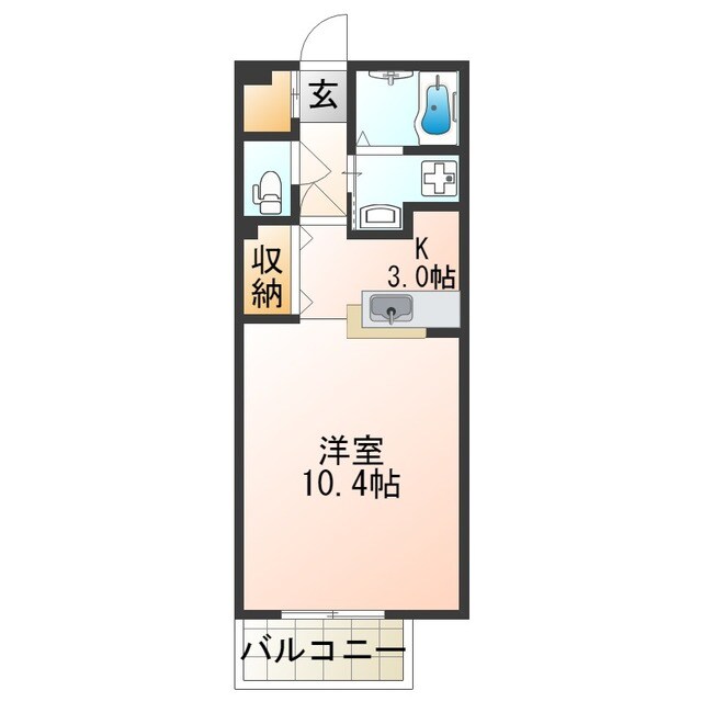 フラット桃ヶ池の物件間取画像