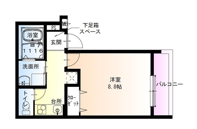 フジパレス住吉我孫子前Ⅱ番館の物件間取画像