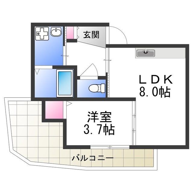 ル・レーヴ帝塚山の物件間取画像