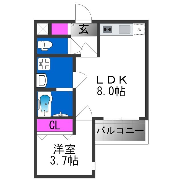 H-maison東住吉Ⅱの物件間取画像