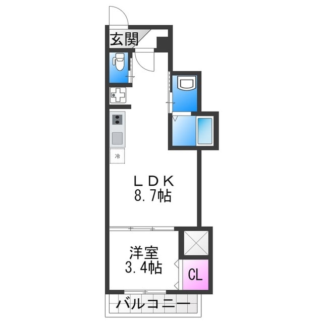 Buzz北加賀屋の物件間取画像