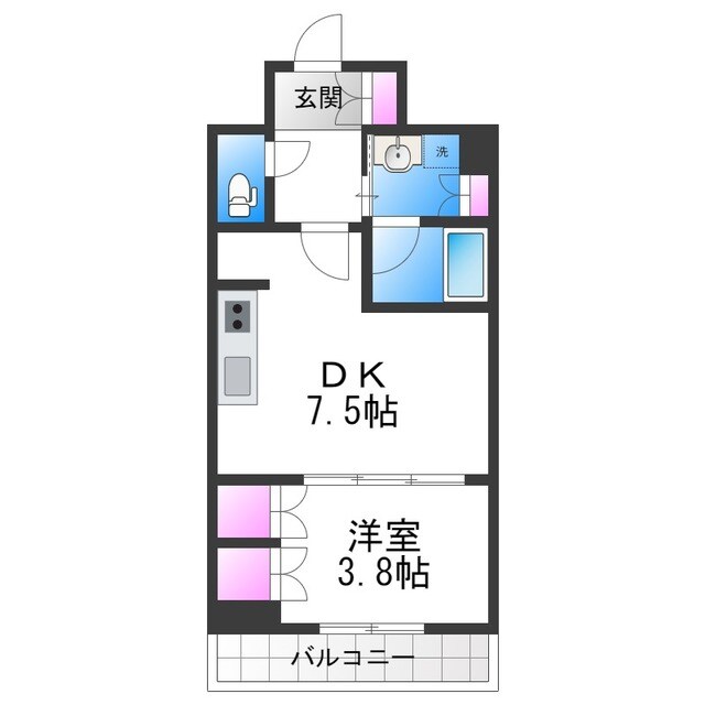 ザ・パークハビオ阿倍野昭和町の物件間取画像