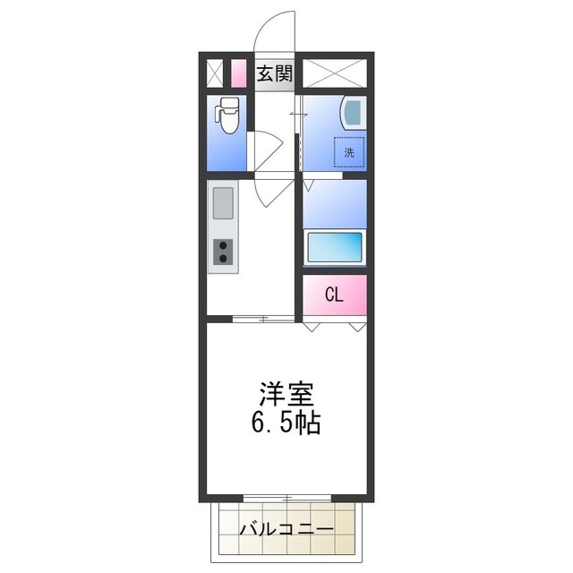 アンプルールフェール平野の物件間取画像