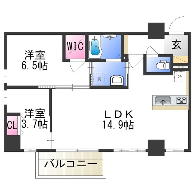 ブルーノ北畠の物件間取画像