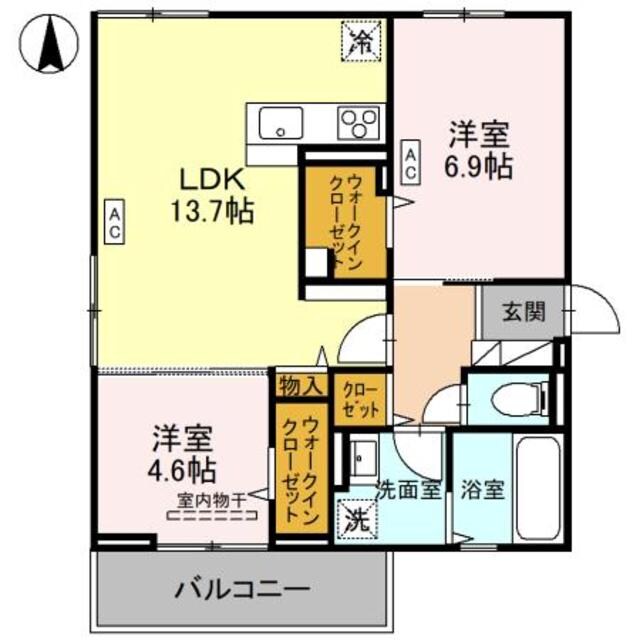 west field平野西の物件間取画像