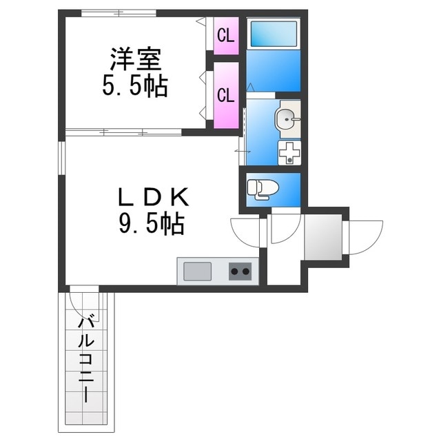 フジパレス帝塚山Ⅱ番館の物件間取画像