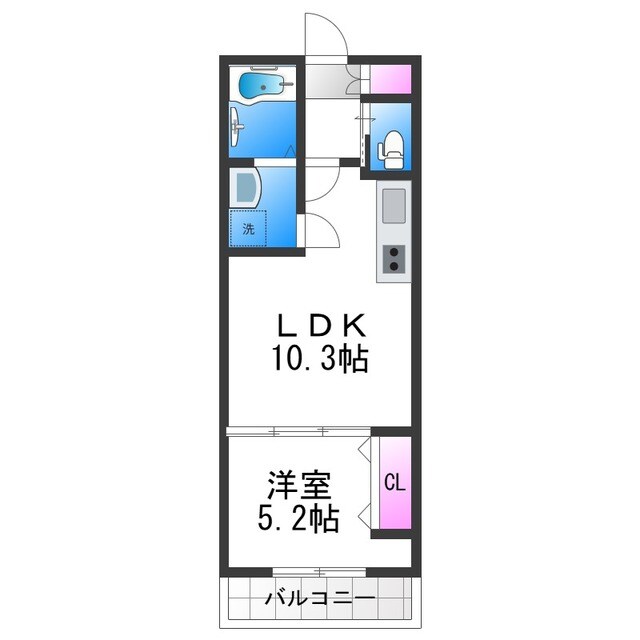 セレニティ照ヶ丘矢田B棟の物件間取画像