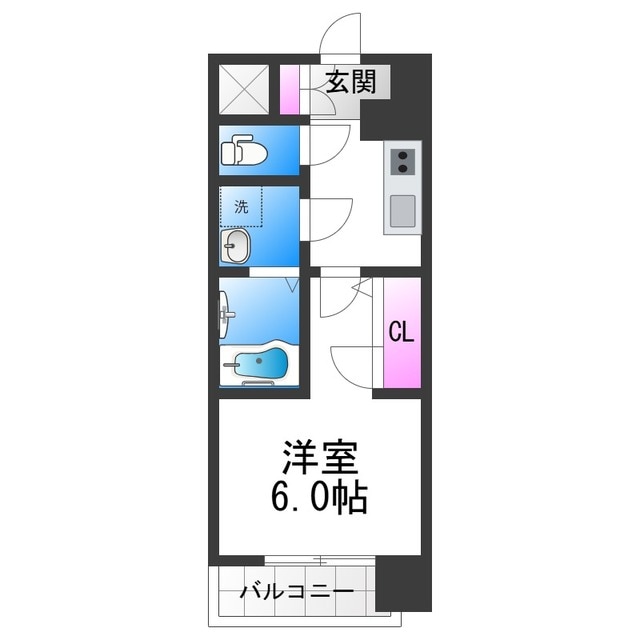 クレアグレイス岸里の物件間取画像