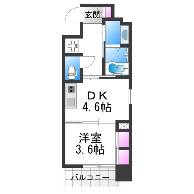 アービングNeo岸里の物件間取画像