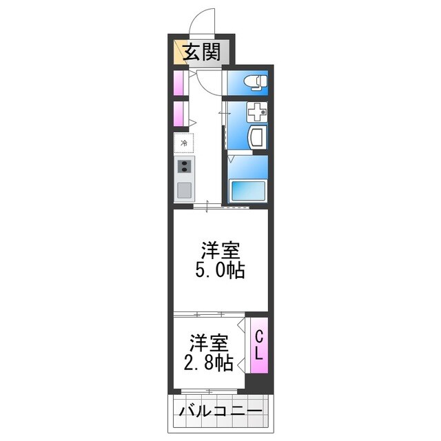 テラ西田辺の物件間取画像