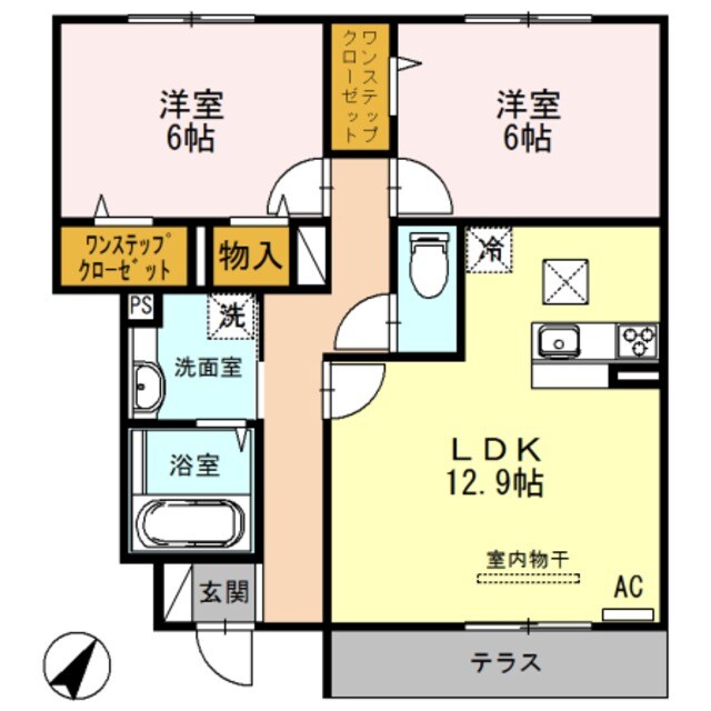 コンフォート大伴の物件間取画像