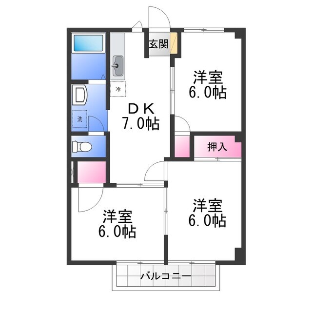 サンモリッツ美原の物件間取画像