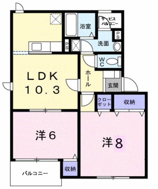 サンパティークⅠの物件間取画像