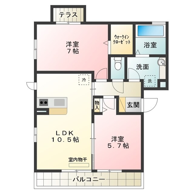 ヴィーブル伏尾の物件間取画像