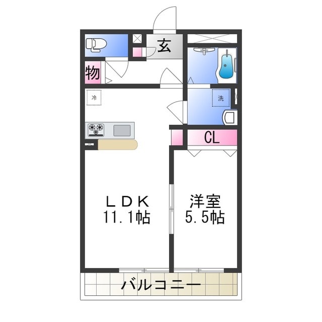 アムール葛の葉の物件間取画像