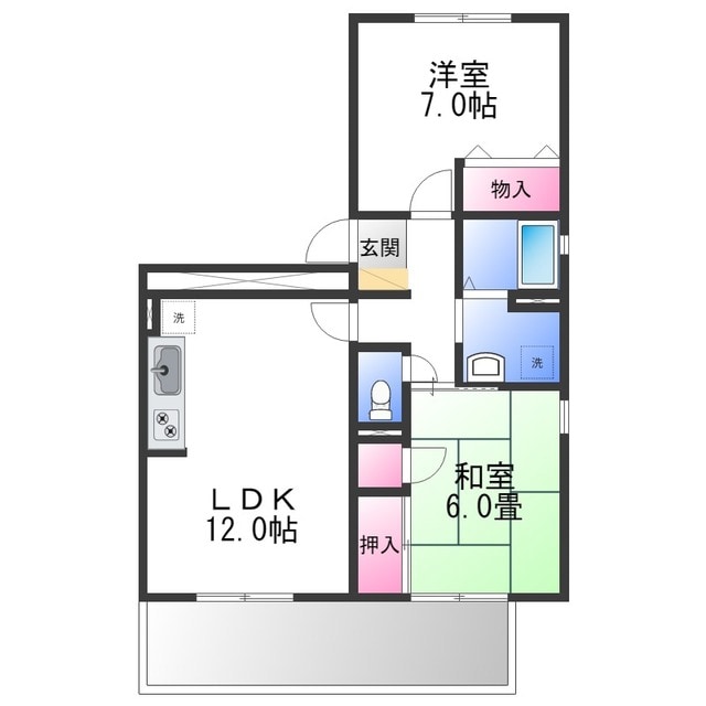 クレスト想の物件間取画像