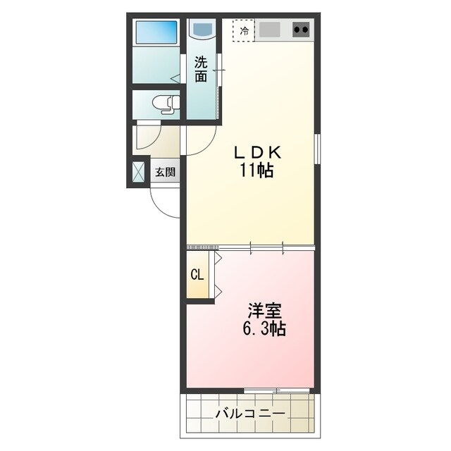 フジパレス諏訪ノ森Ⅴ番館の物件間取画像