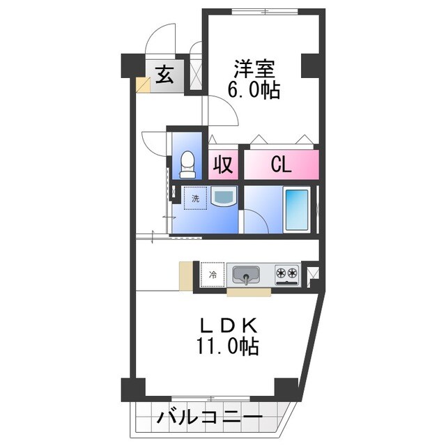 サンキューマンションの物件間取画像