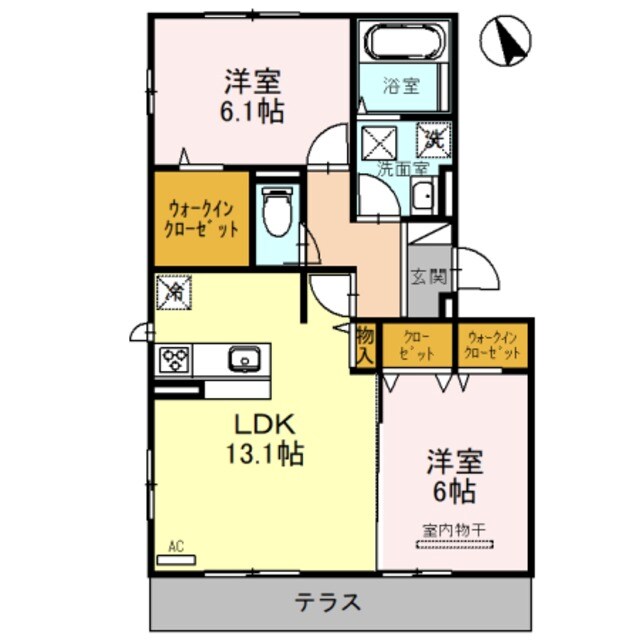 agerate　A棟の物件間取画像