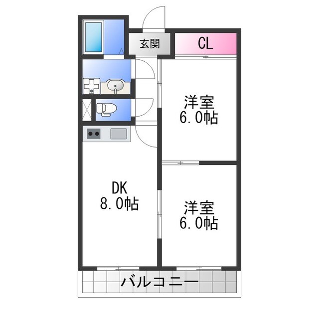 グリーンアベニューの物件間取画像