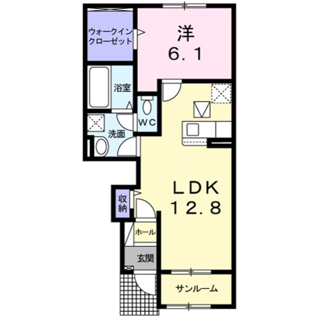 ソレアードⅢの物件間取画像