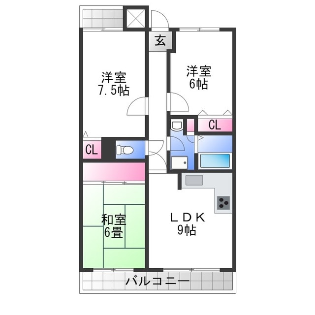 サザンピア泉北深井の物件間取画像