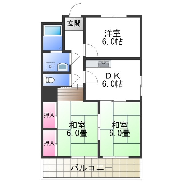 メゾン中塚の物件間取画像