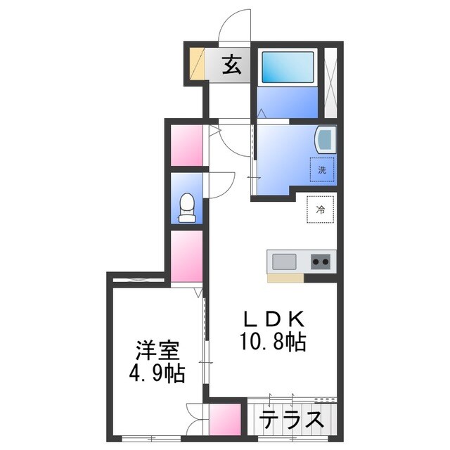 （仮称）堺市東区菩提町新築アパートの物件間取画像