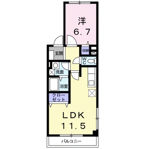 ヴェルデＫＮの物件間取画像