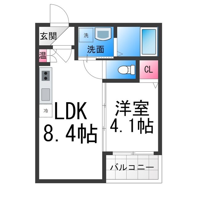 F asecia 諏訪ノ森の物件間取画像