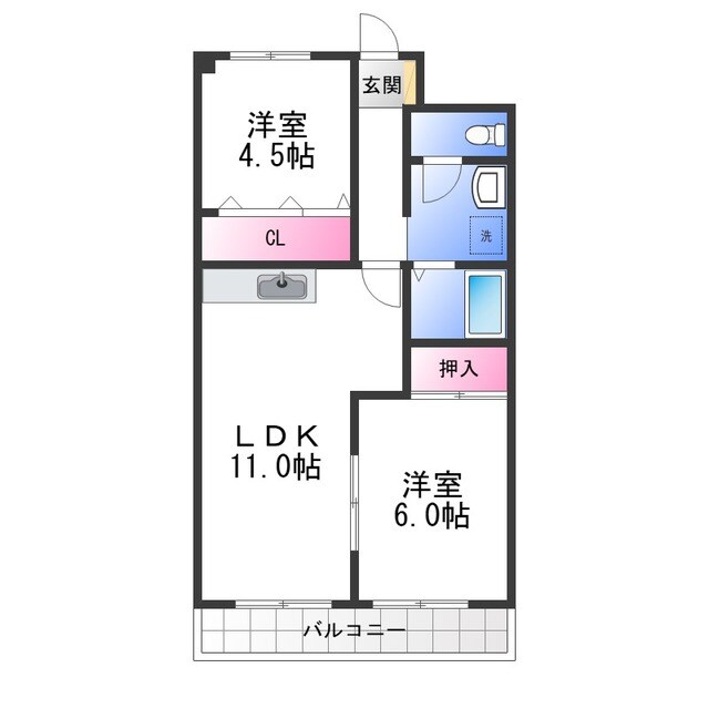 グランピア富田林の物件間取画像