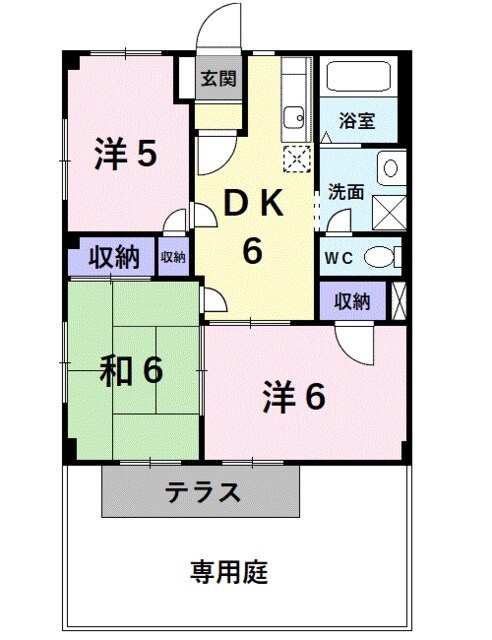 アメニティコーポB棟の物件間取画像