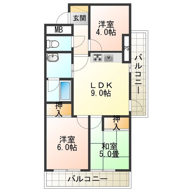 ライオンズマンション泉南樽井第2の物件間取画像