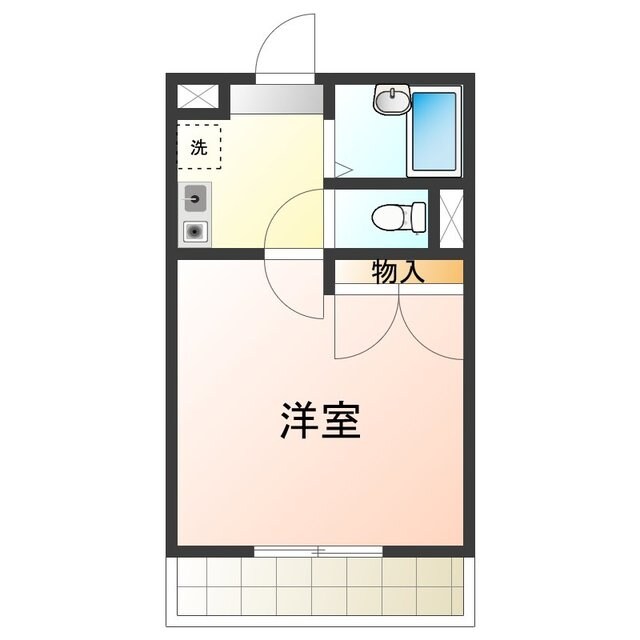 レオパレスKOKADOⅡの物件間取画像