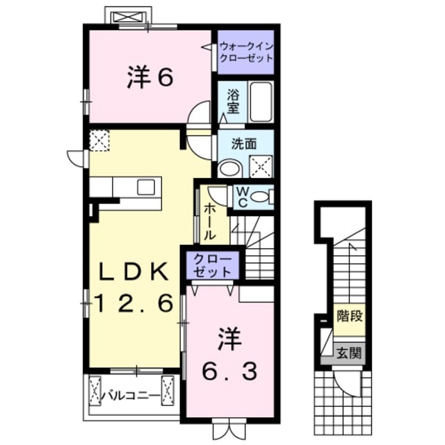 ベルアンジュの物件間取画像