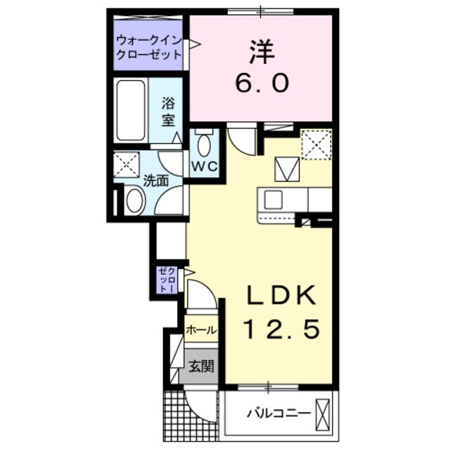 プリムローズ二色Ⅲの物件間取画像