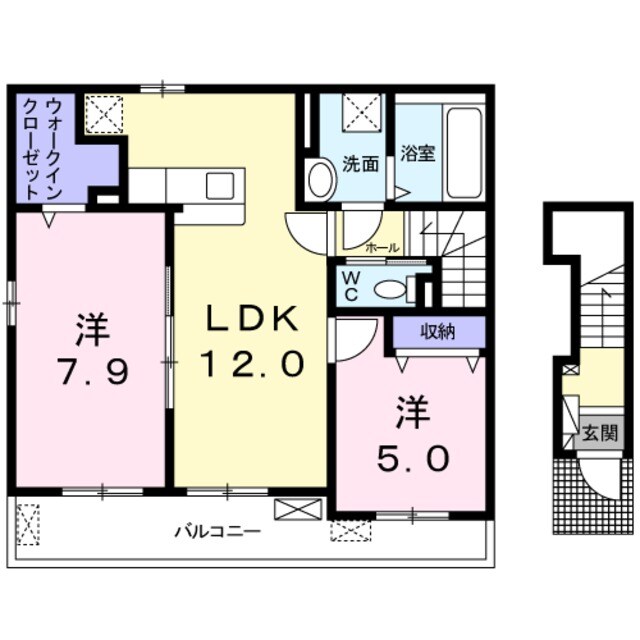 ヒューゲルハイムⅡの物件間取画像