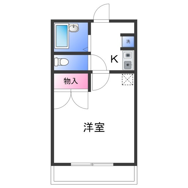 レオパレスKOKADOの物件間取画像