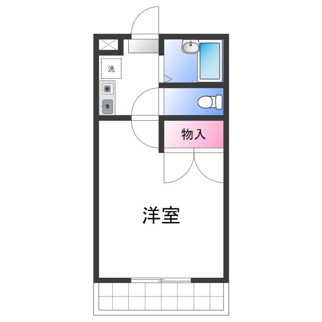 レオパレスクリスタルⅡの物件間取画像