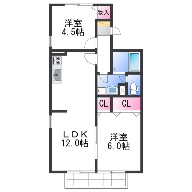 ウエイサイドの物件間取画像