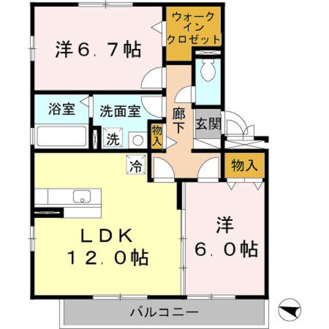 ロイヤルハイツ　B棟の物件間取画像