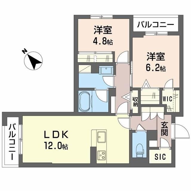 シャーメゾンうえまちの物件間取画像