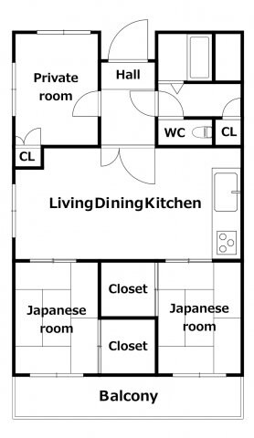 スカイコーポ千代ヶ丸の物件間取画像