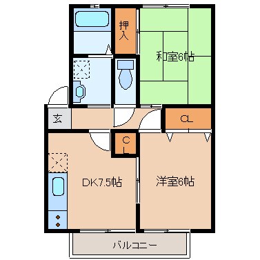 PARCROSETTEⅡ番館の物件間取画像