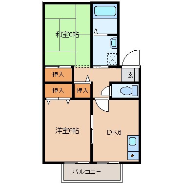 クレールシティＡの物件間取画像