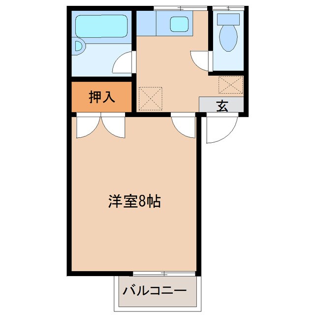 八木山ハイツ(東側)の物件間取画像