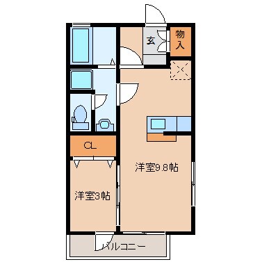 カサヴェルデ弐番館の物件間取画像