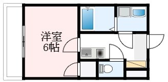 古市駅 徒歩3分 4階の物件間取画像